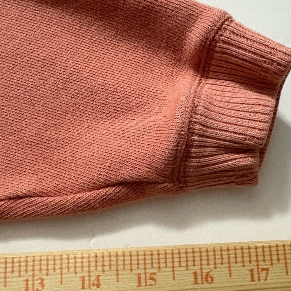 Tommy Bahama Athleisure Ribbed 100% Cotton Coral Knit 1/4 Top and Cropped Pants. - Picture 14 of 16